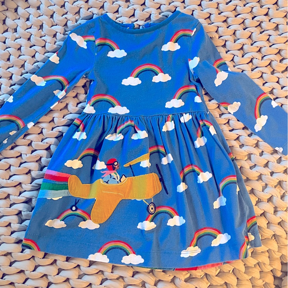 Mini Boden Rainbow Airplane 3-4Y